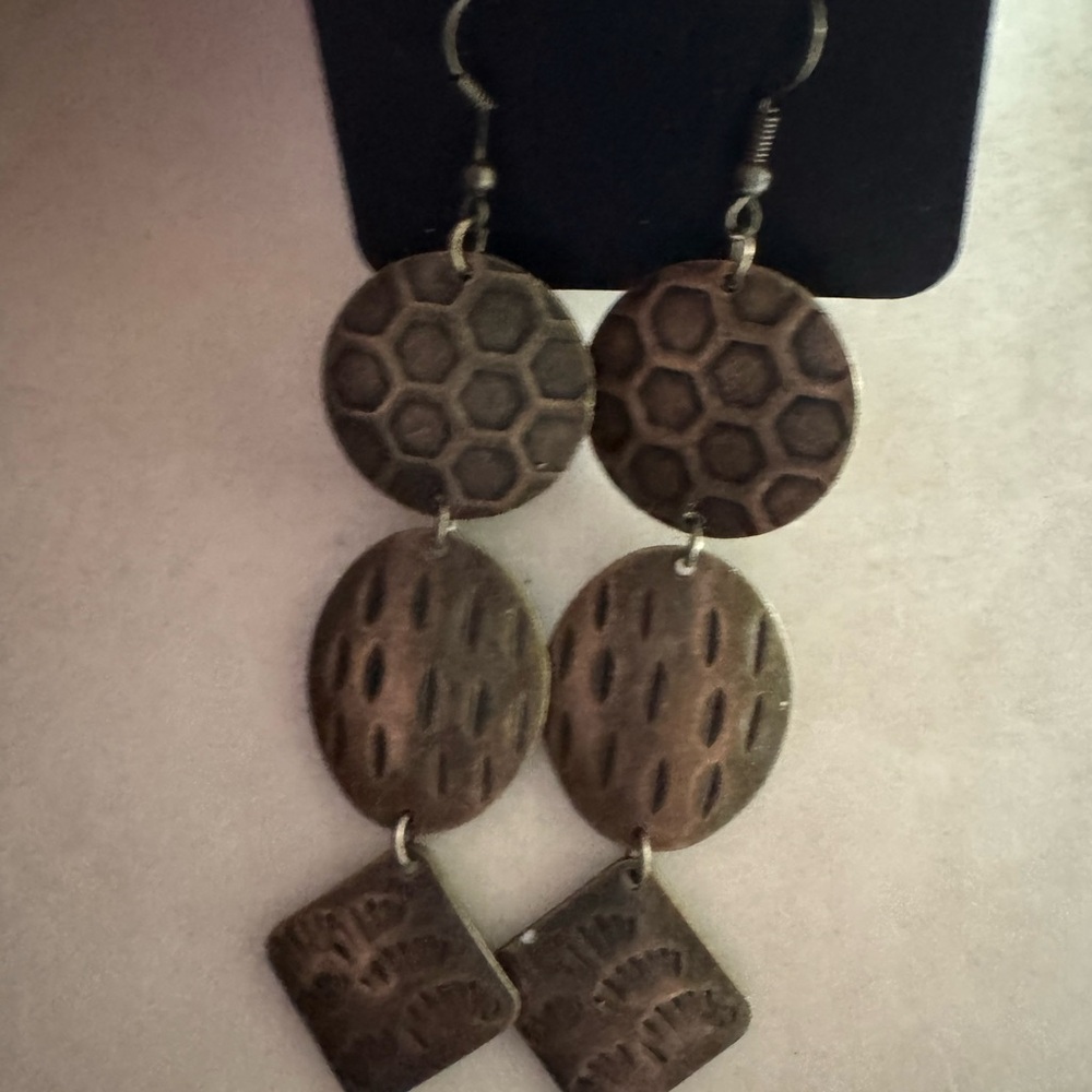 Antique Bronze Dangle Earrings